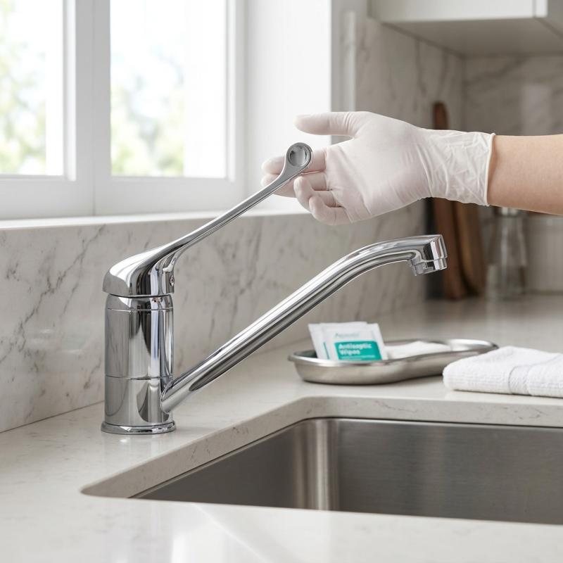 Aquanello Medic Keukenmengkraan met Lange Hendel  Chroom CR-1007-MD